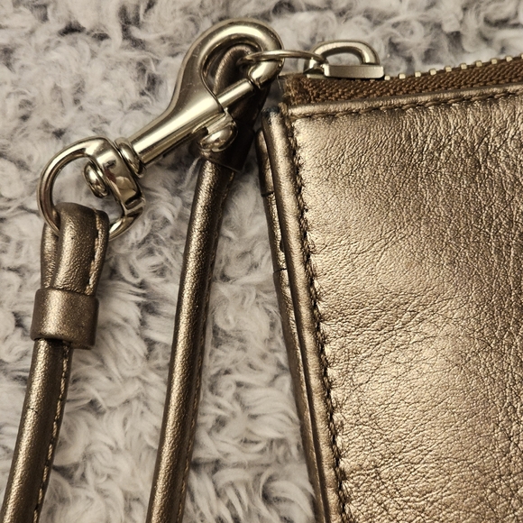 Coach Gold/Bronze Wristlet Clutch